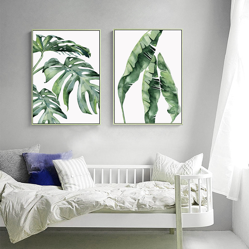 Watercolor Tropical Plants Painting