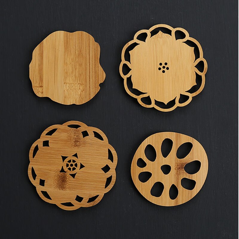 Round Carved Wooden Placemat