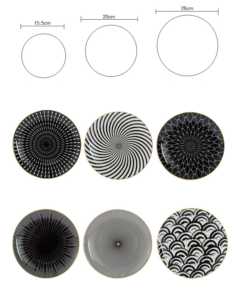 Stylish Geometry Plates 6 pcs Set