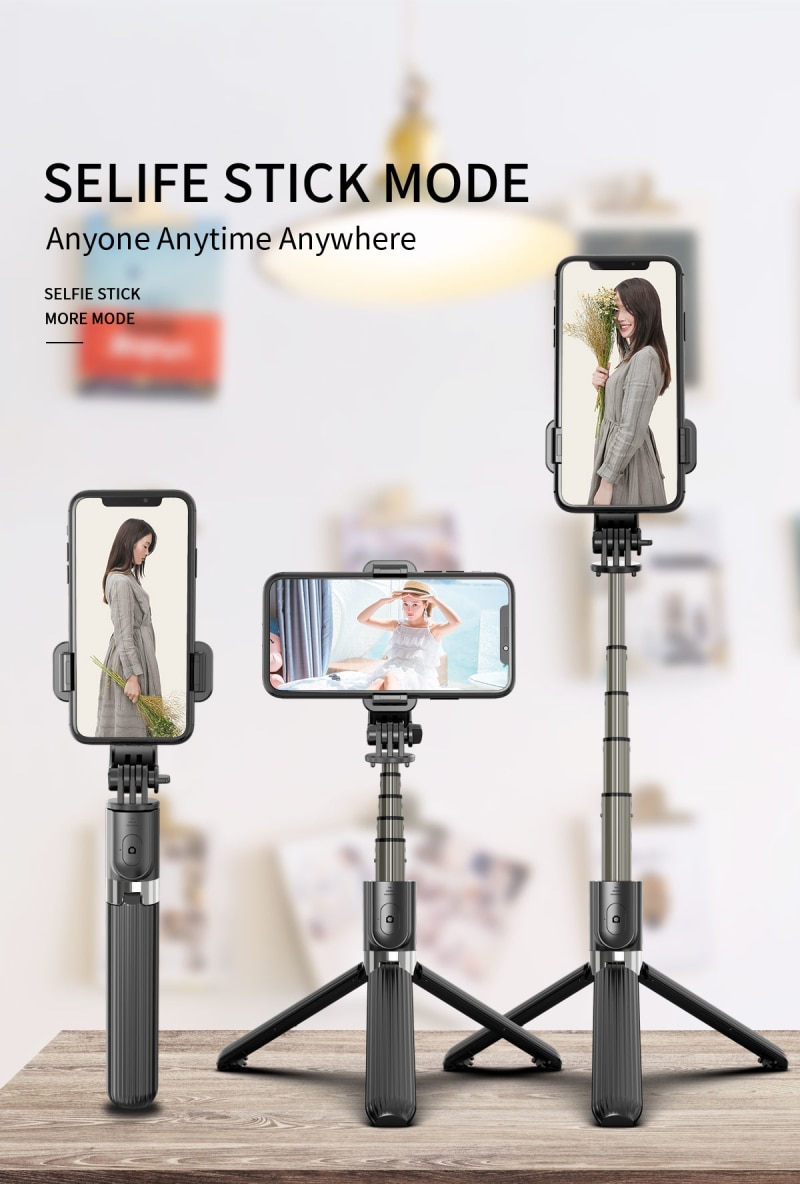 3 in 1 Wireless Bluetooth Selfie Stick for Smartphone
